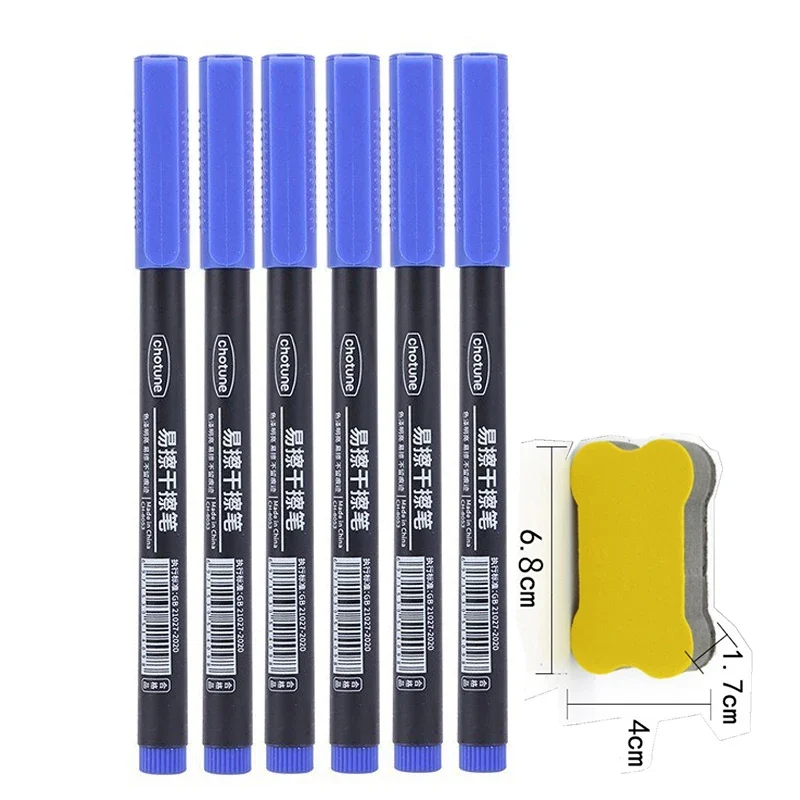 Ultra Fine Tip Dry Erase Markers Set - 0.5mm, 3 Vibrant Colors