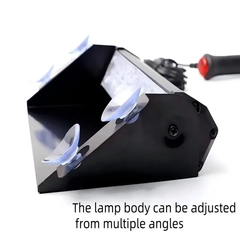 8 LED universale per auto luce stroboscopica lampeggiante parabrezza veicolo lampeggiante segnale di avvertimento rosso blu luci di emergenza della polizia 12V - immagine 3