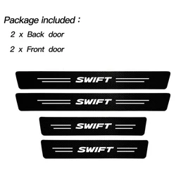 Carbon Fiber Car Door Sill Anti - Scratch Waterproof Sticker Decal (4PCS Side door)