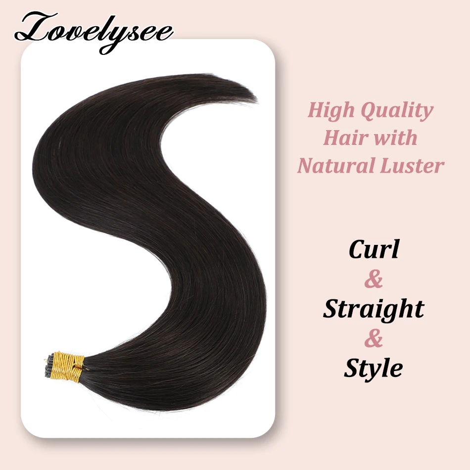 I Tip Hair Extension 50Strands/Pack Straight Brazilian Human Hair Extensions Capsule Keratin Remy Human By Fusion Natural