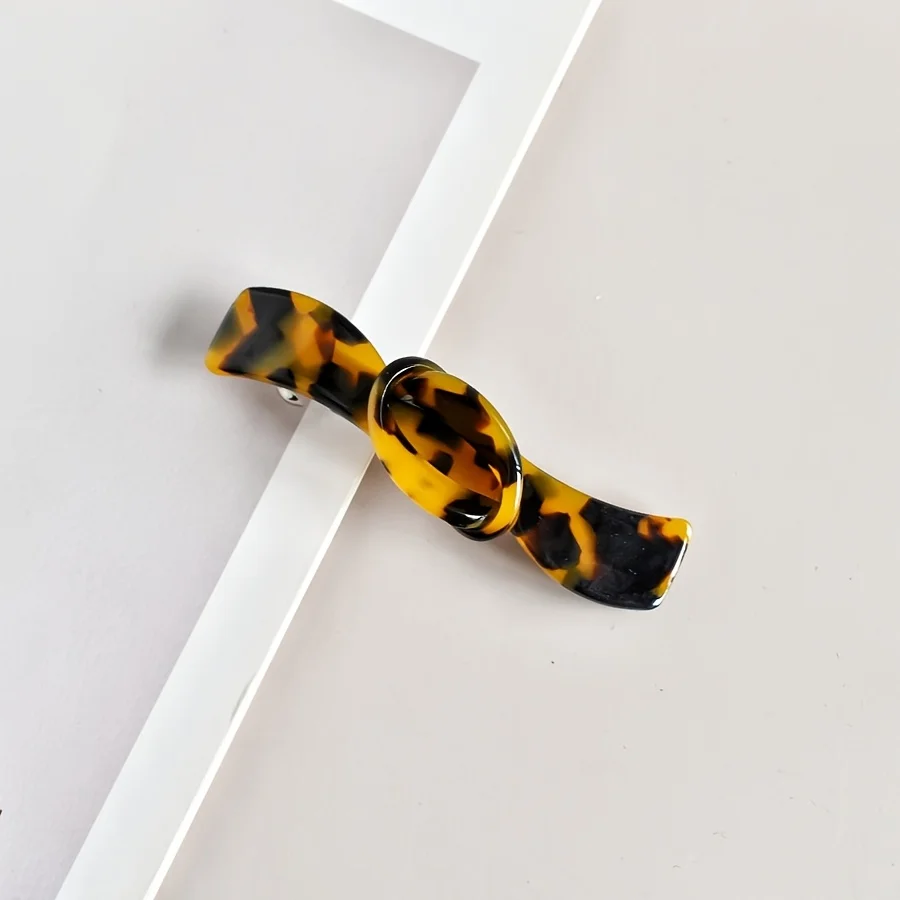 1 Stück Damen-Haarspange aus mehrfarbigem Acetat mit Schleife, dünner Haarclip für halbes Haar, Damen-Accessoire im Urlaubsstil – Detail 18