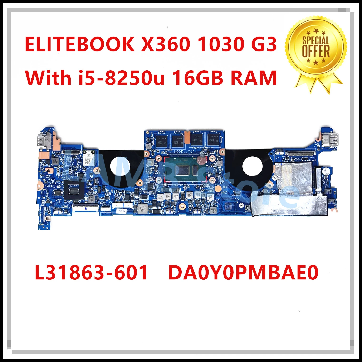 For Hp Elitebook X360 1030 G3 Laptop Motherboard With Sr3la I5 50u 16gb Ram L 601 L 001 Da0y0pmbae0 Mb 100 Tested Laptop Motherboard Aliexpress