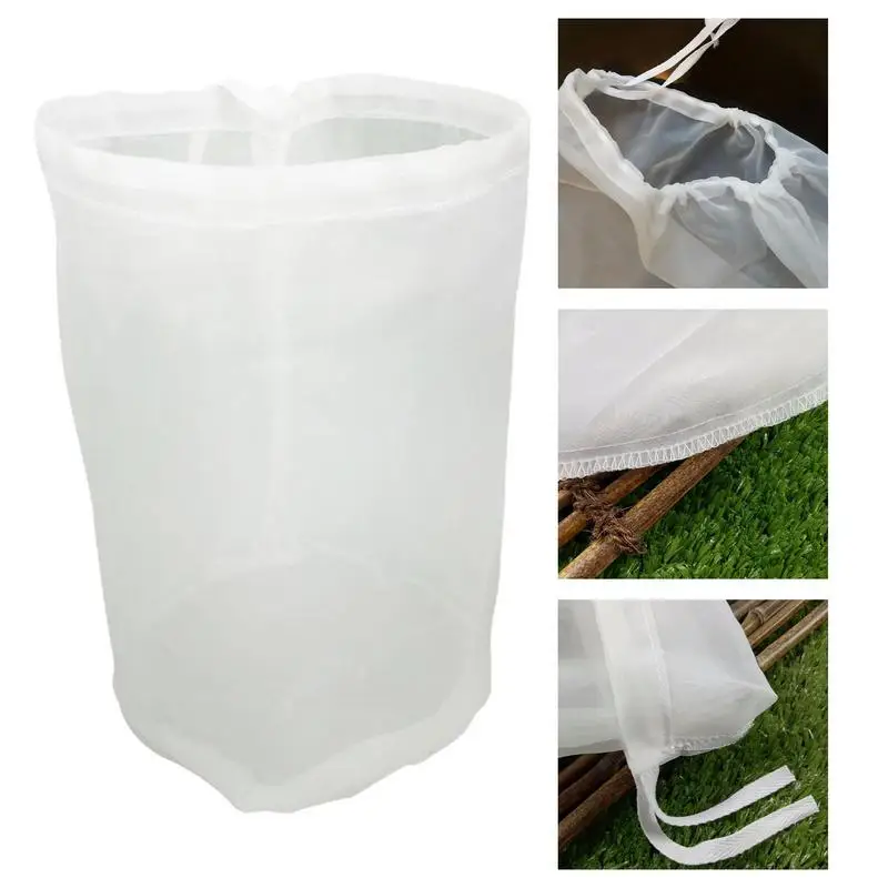 Beer Brewing Filter Bag Nylon Net Filter Bag Reusable 8 Sizes For Long Time Use
