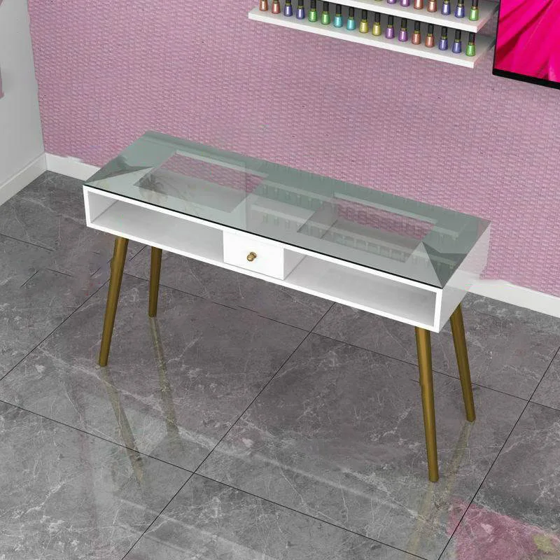 Designer Manicure Table Glass Pedicure Exquisite Professional Marble Table Living Room Mesa De Manicura Salon Furniture CY50ZJ