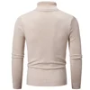 Men's High Neck Sweater  Pullover Knitted Warm Casual Turtleneck Sweatwear  Mens Tops 2