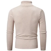 Men's High Neck Sweater  Pullover Knitted Warm Casual Turtleneck Sweatwear  Mens Tops 2