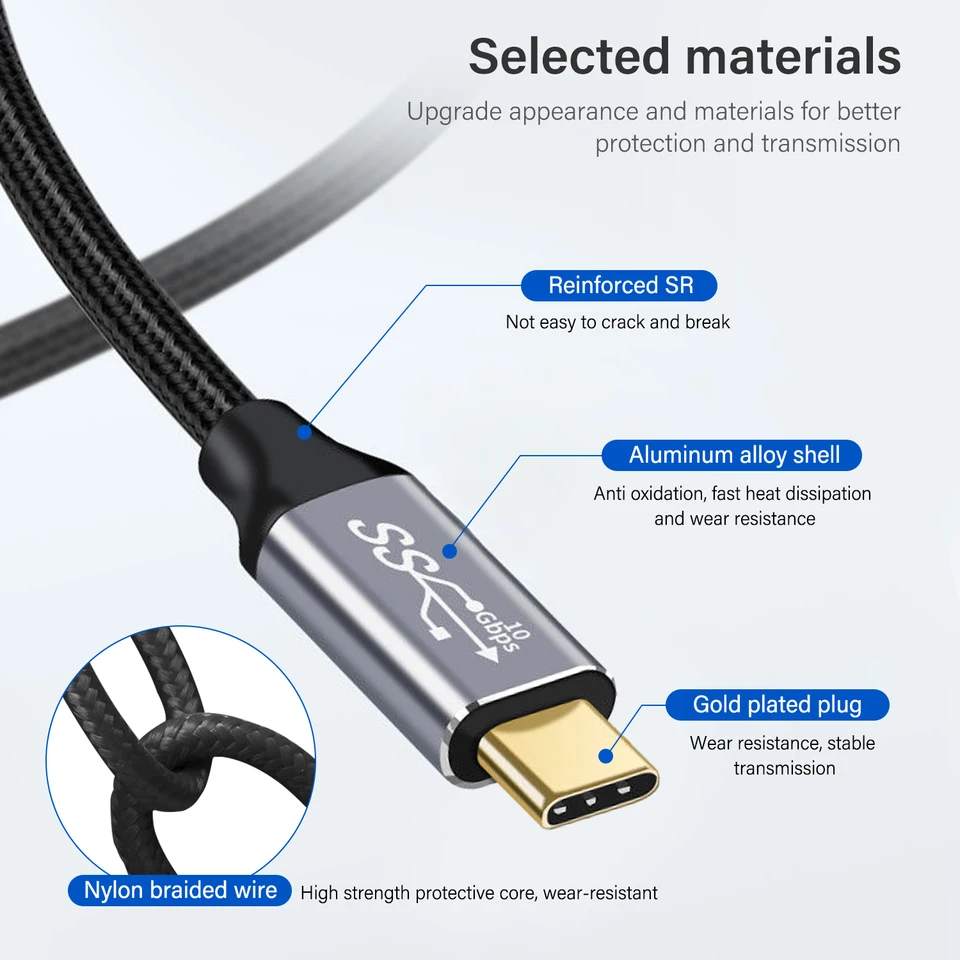 Ocetea Cavo USB C USB C (100W/5A), 1M Cavo USB C PD Ricarica Rapida con LED, Cavo Tipo C PD Caricabatterie per iPhone 15/15 Pro/15 Plus/15 Pro Max, MacBook, iPad, Galaxy S23