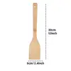 Wooden Cooking Utensil Set Bamboo Kitchen Spatula Spoons Tools Long Handle Honey Coffee Milk Teaspoon Spice Condiment Scoops 6