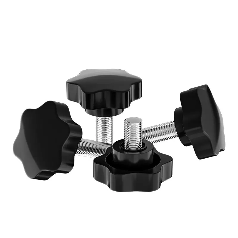 Plastic Star Knob Plum Handle Six-star Glue Head Manual Tightening Screws 32# M5 M6 M8 8mm to 70mm Bakelite