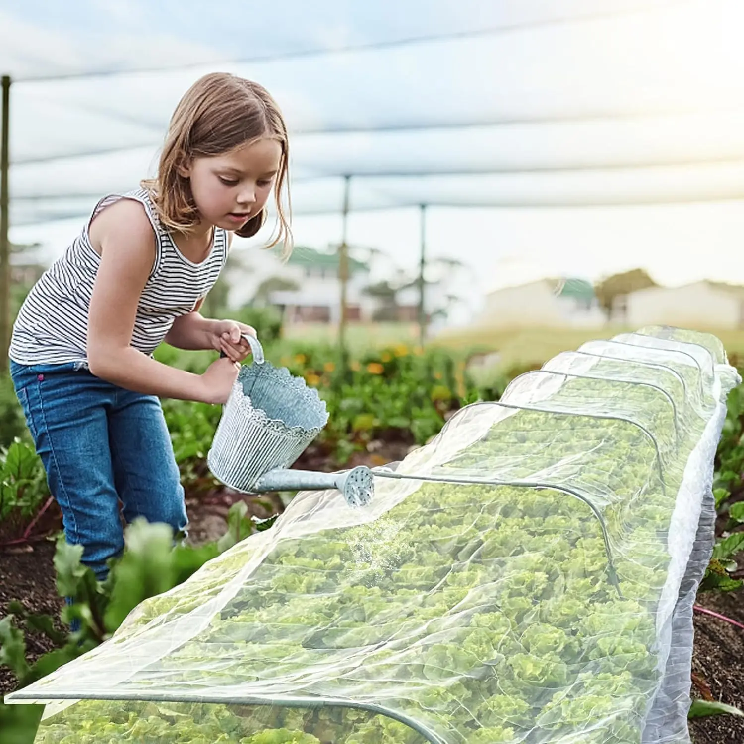 White 60 Mesh Garden Insect Protection Net – Plant & Vegetable Cover for Pest, Bird & Bug Control 6