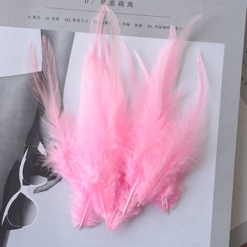 10-15cm Rooster Feathers Natural Chicken Feathers Decor Fly Tying Accessories Crafts for Needlework and Handicraft Dersses