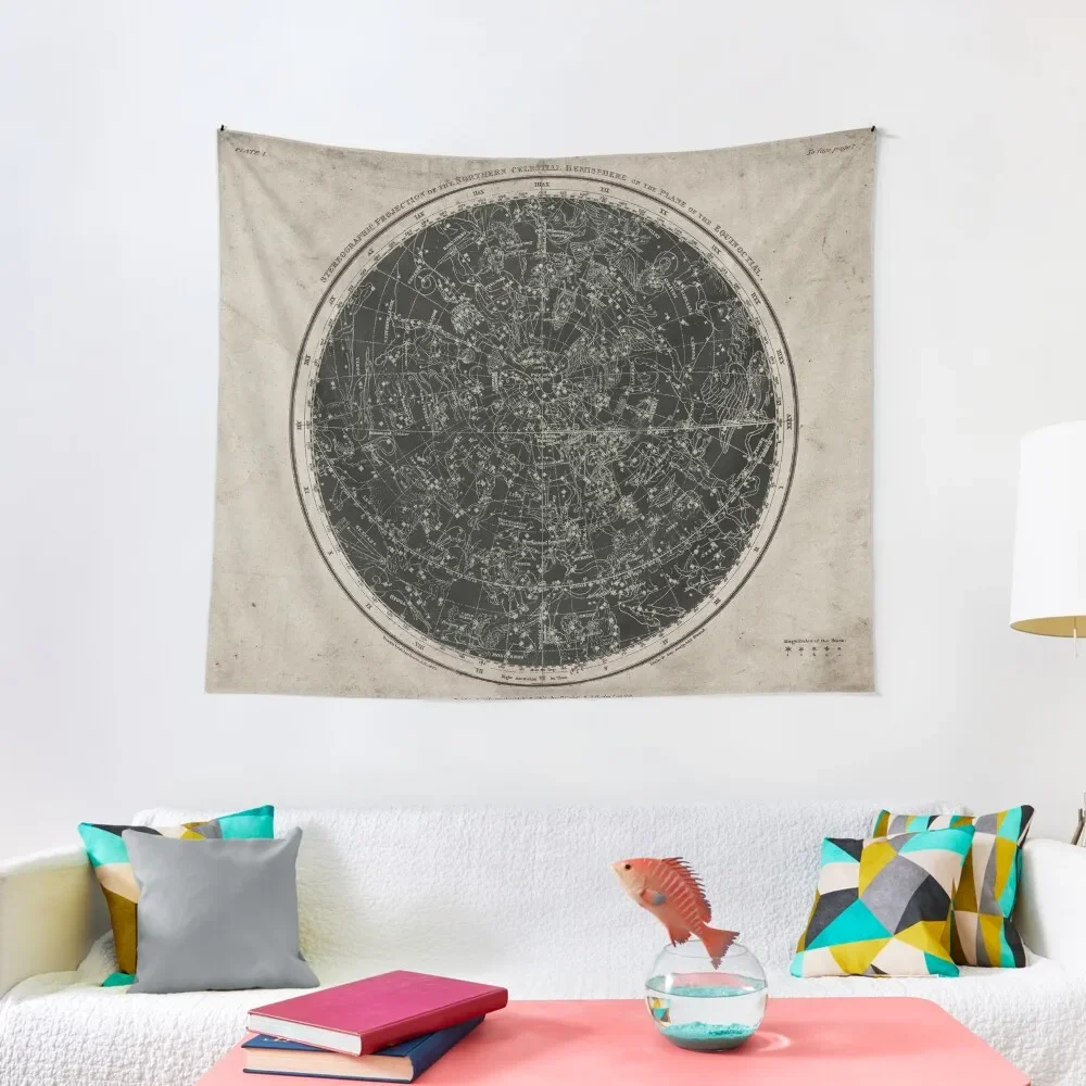 

Constellations of the Northern Hemisphere on Vintage Paper Tapestry Bedroom Decoration Aesthetic Room Decor Tapestry