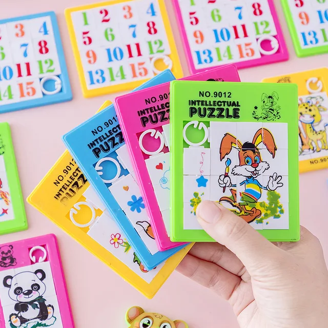 1 PCS Kids Puzzle Board Game for Children Adult Math Jigsaw Cartoon Animals Slide Puzzles Educational Toys Board Memorie Games 1