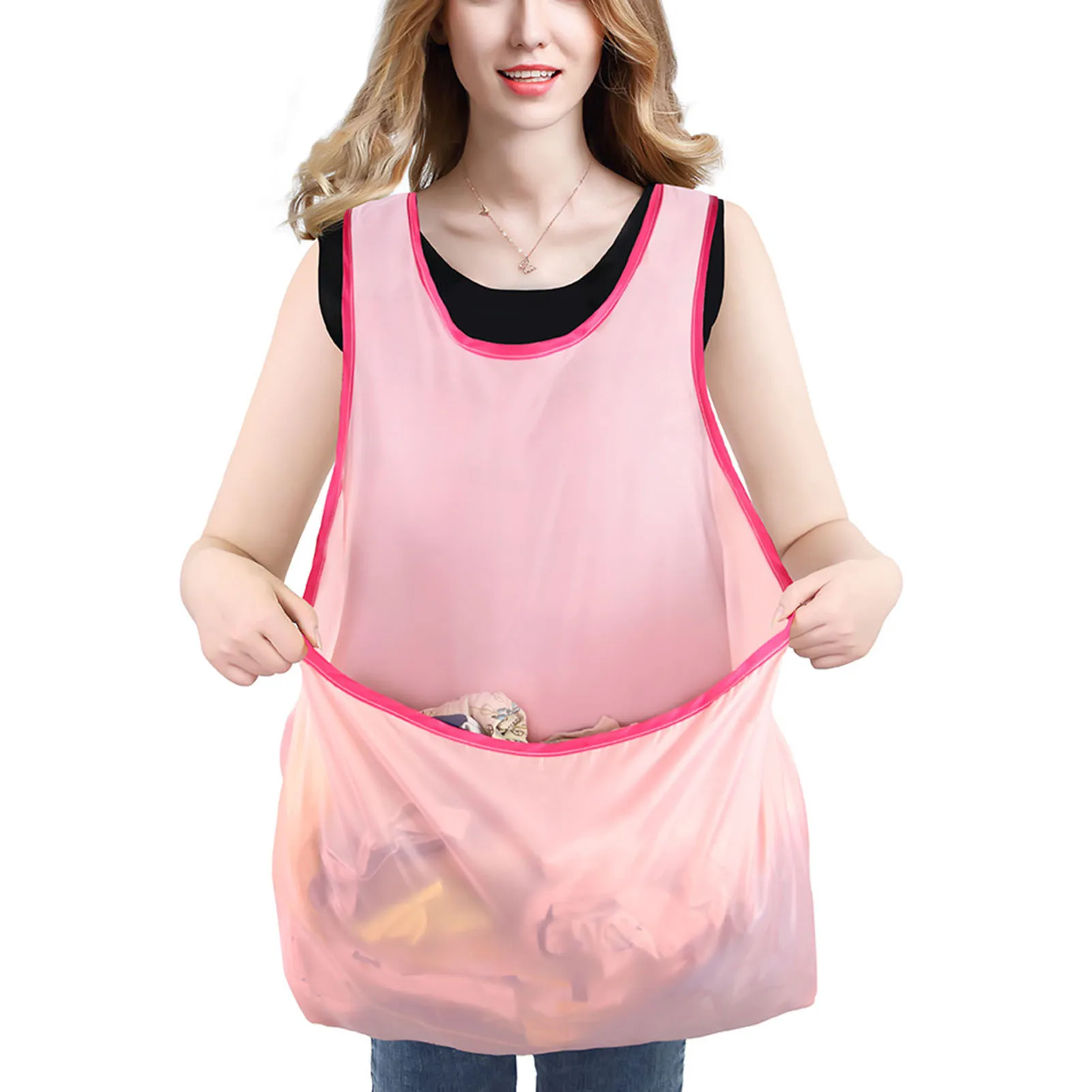 Laundry Apron With Large Pocket Outdoor Home Washable Drying Clothes Bib Laundry Supplies 6