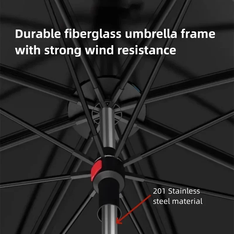 New Fishing Umbrella Upgraded Outdoor Large Sun Parasol Stainless Steel Rod Beach Umbrella Camping Parasol Sunshade Awning