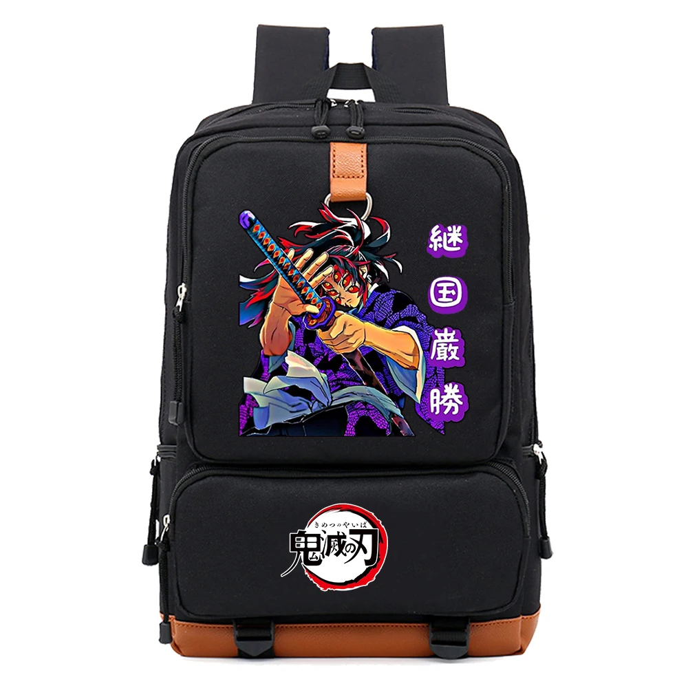 Anime Demon Slayer Douma Schoolbag Backpack Laptop Teens Student Book Bag Gift 2