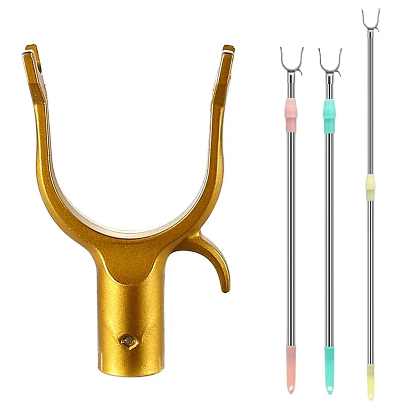 1Pc Clothes Rod Joint Aluminum Alloy Clothes Fork Head Portable Household Durable Clothes Rod Metal Head Household Accessories 3