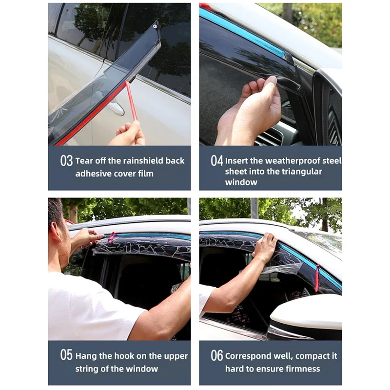4pcs Chrome Window Deflectors For Mitsubishi Outlander 2022-2026 - Rain Guards & Wind Deflectors - View #6