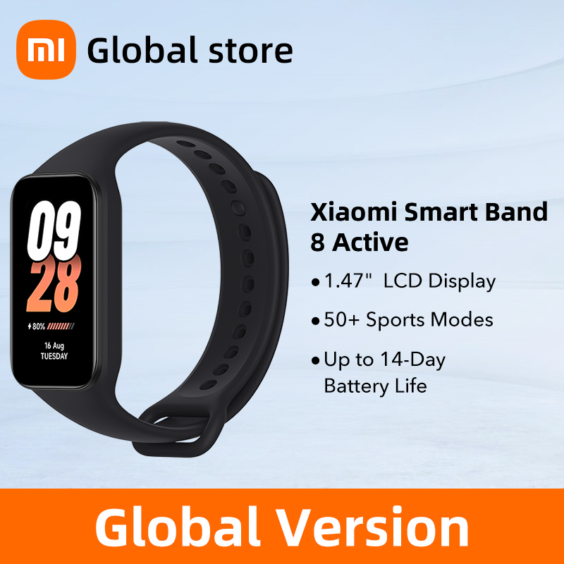 In stock Xiaomi Smart Band 8 active Global Version 1.47'' Advanced Sleep Fitness Tracking 50+Sport Modes 14Days Battery Bluetoot