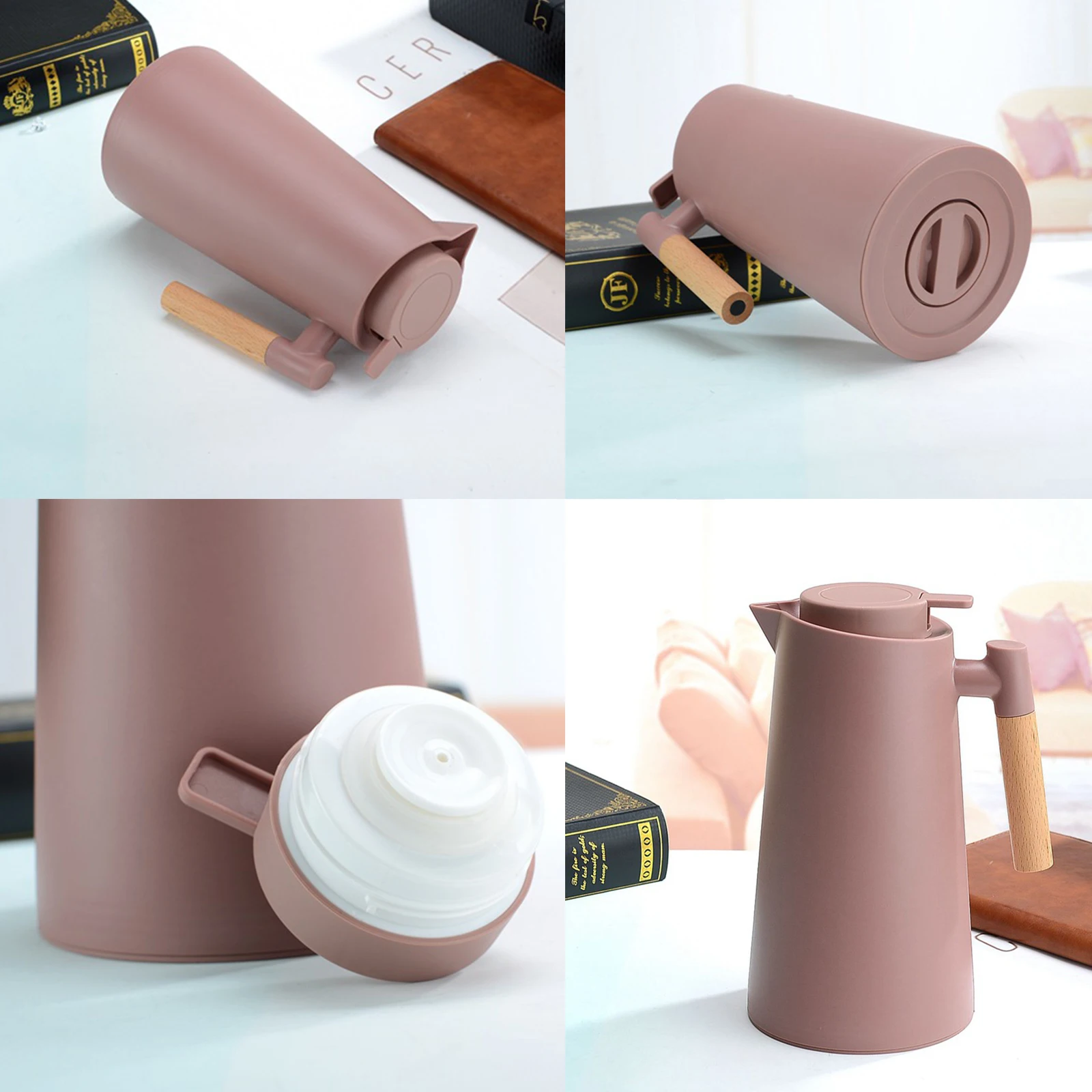 1L إبريق قهوة حراري مزدوج الجدار إبريق قهوة مفرغ و...