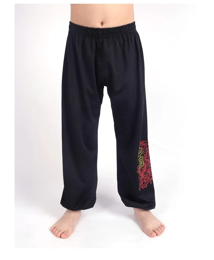Martial Art Trousers Tai Chi Trousers Kung Fu Pants Wing Chun Tai Chi Clothing Martial Arts Yoga Pants Men Loose Wushu Artes Marcia Black