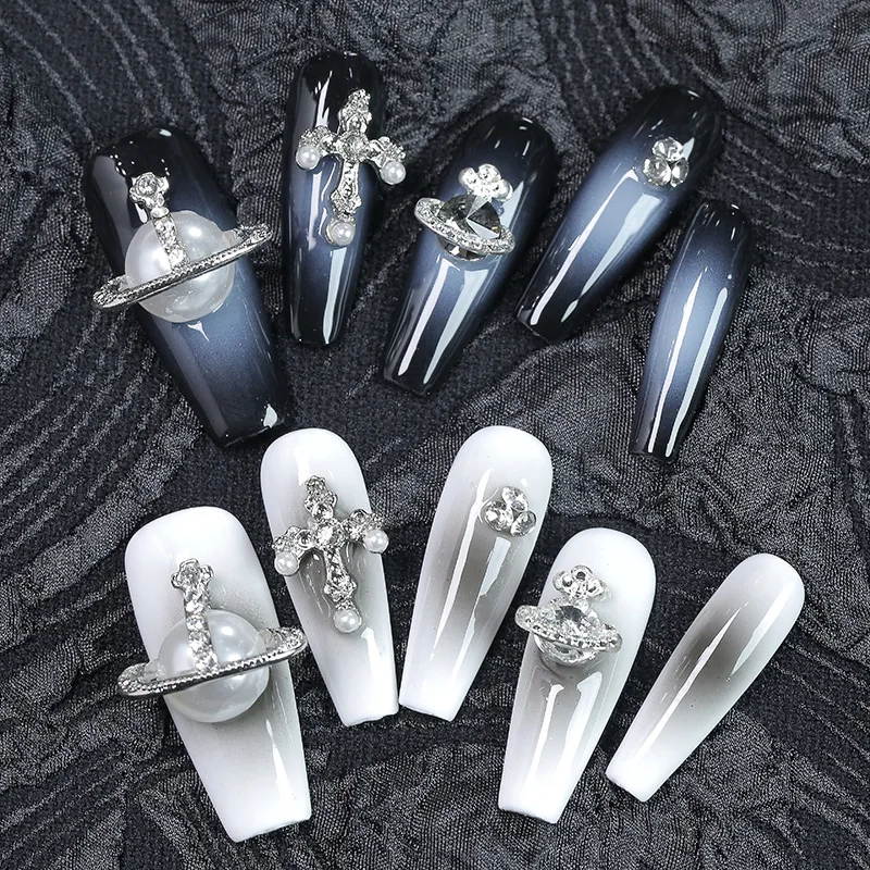 

VITAGWX Handmade Press on Nail Hand-painted Planet False Nails Fashion Home Beauty Nail Art Reusable Fake Nail Tips High Quality