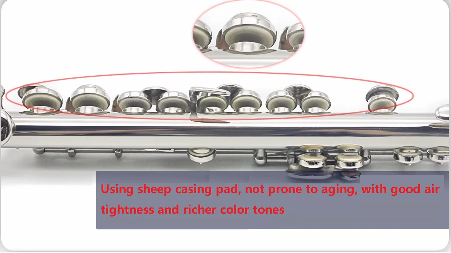 1PC Piccolo in C key Cupronickel Nickel Plated Wind Instrument Flute with Case