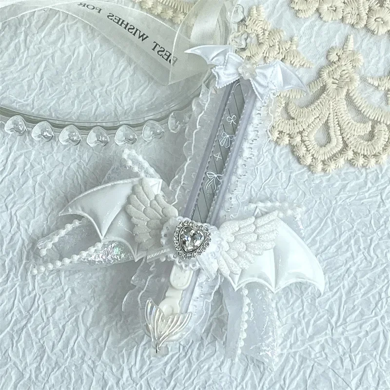 Retro White Black Color Letter Opener Cartoon Dragon Wings Bow Box Opener Handmade Scrapbook Paper Cutter Student Supplies paper cutter mail opener craft cutting knife