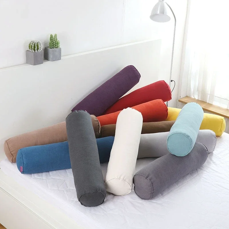 

Pillow Neck Roll Round Cervical Bolster Cylinder Sleeping Pillows Support Spine Lumbar Cushion Cotton Bed Tube Pain