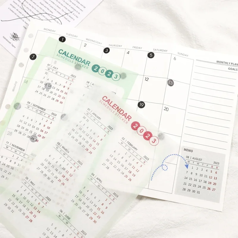 Transparent Monthly Planner Stickers  Transparent Agenda Stickers -  Transparent - Aliexpress