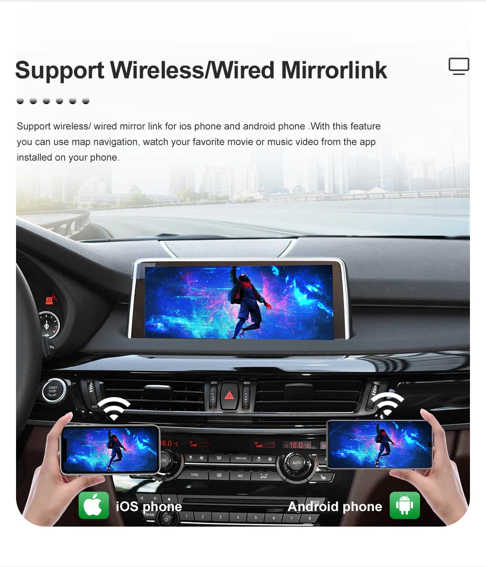 REEIIO Wireless CarPlay Android Auto für BMW NBT/EVO X5 F15 X6 F16 X1 F48 2014–2020 mit Auto-Wiedergabefunktionen Airplay – Detail 9