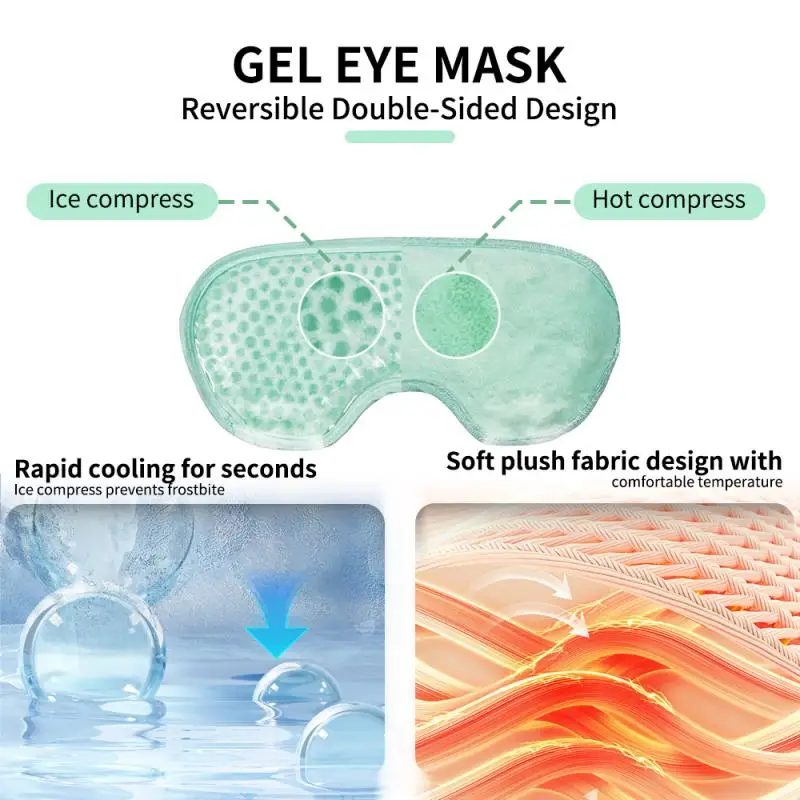 Cold Gel Eye Mask Cooling Eye Mask Heating for Dry Eye Reusable Cold Compress Ice Pack Sleeping Mask Heat Eye Patch Eye Cover