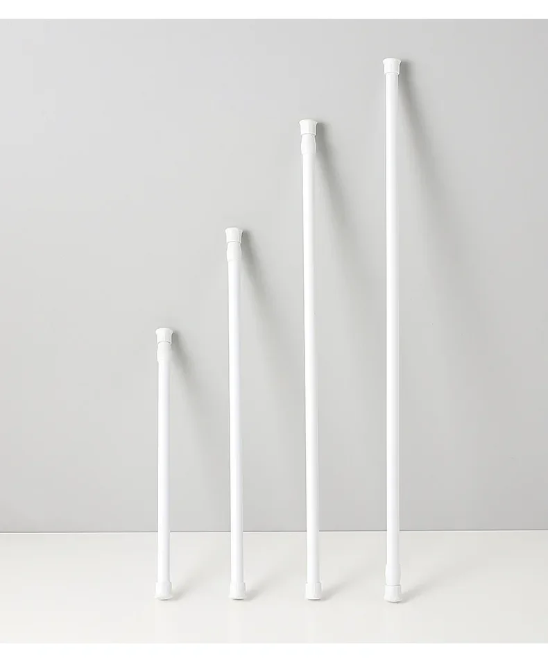 Description Picture 5 of itemCurtain Hooks Hanging Clothes Towel Rack Wall Extendable Sticks Rod Telescopic Net Voile Tension Rail Pole Holder For Home