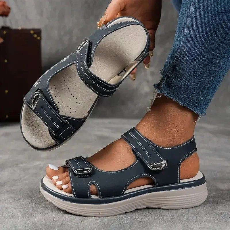New Simple Roman Platform Sandals Women Comfortable Fashion Thick Sole Outdoor Sports Sandals Non Slip Wading Beach Shoes Women