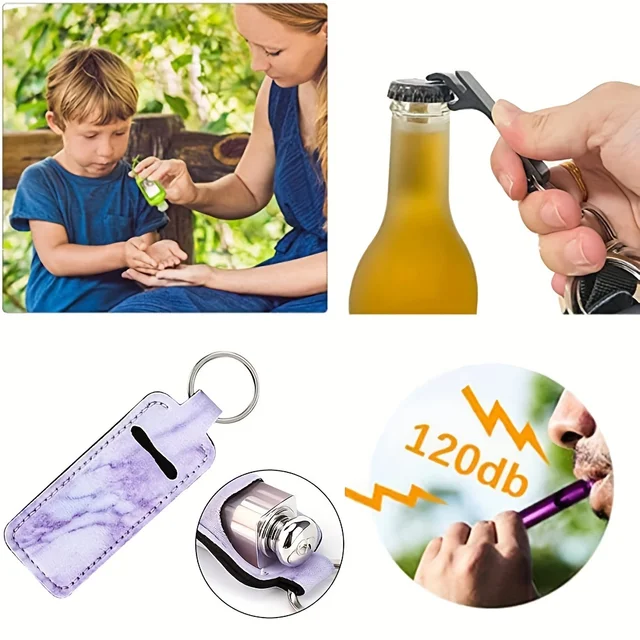 Safety Keychain Full Set, Self Defense Security Keychain Set With Personal Alarm Protective Keychain Accessories For Women Girls 5