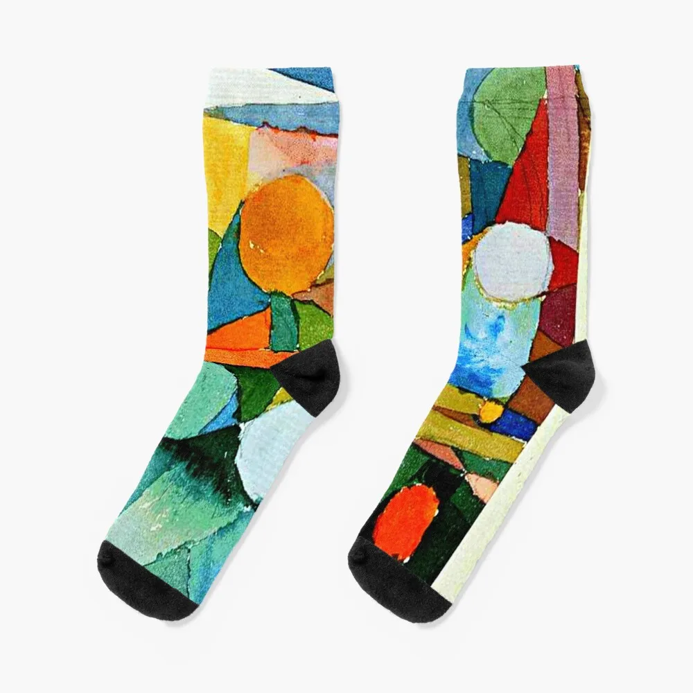 Colour Shapes by Paul Klee Socks luxury sock custom socks socks man new year socks Socks Men's Women's klee