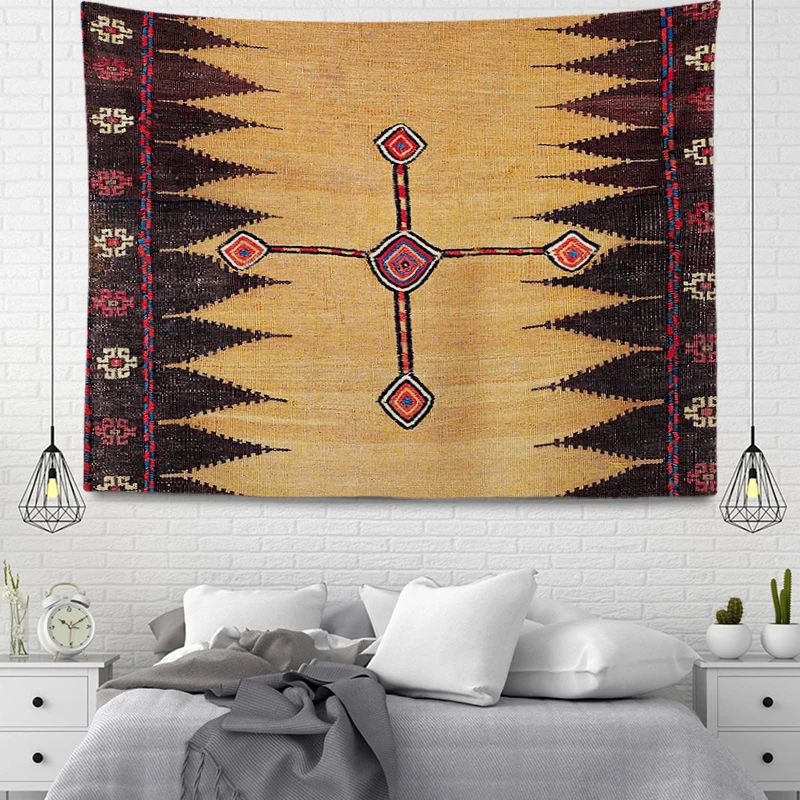 Tapestry Decor Wall Tapestry Aesthetic Room Boho Accessories Wall Hanging Fabric Autumn Mandala Decor Vintage Morocco Bedroom