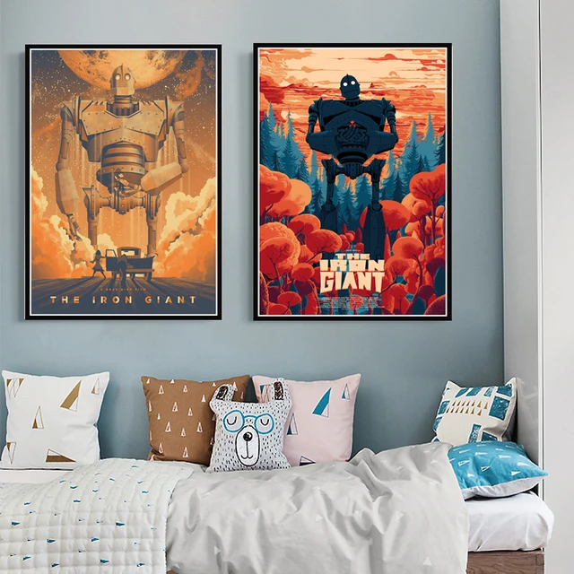 Classic Movie Giant Robot Picture Retro Art Canvas Painting Poster