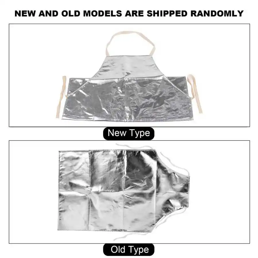 1000 &deg;C Heat Resistant Apron Aluminum Foil Heat Isolation Apron Anti & Anti-Scalding Fire Retardant Protective Clothes welding protective gear