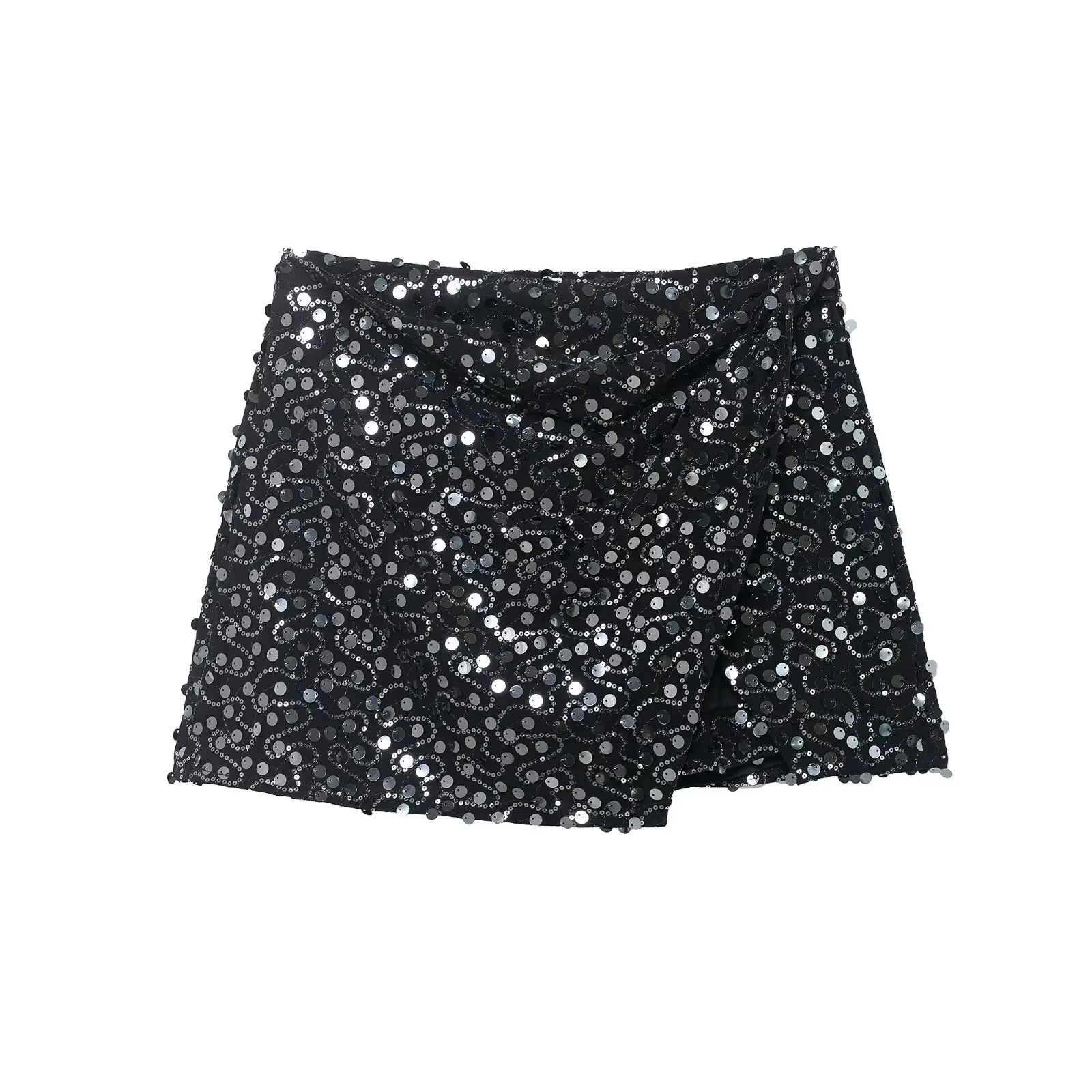 Chic Elegant Sequin Mini Skirt Women Fashion Party Slim Sexy Female Short Skirts 2026 Summer Street Club Shining Lady Skirt