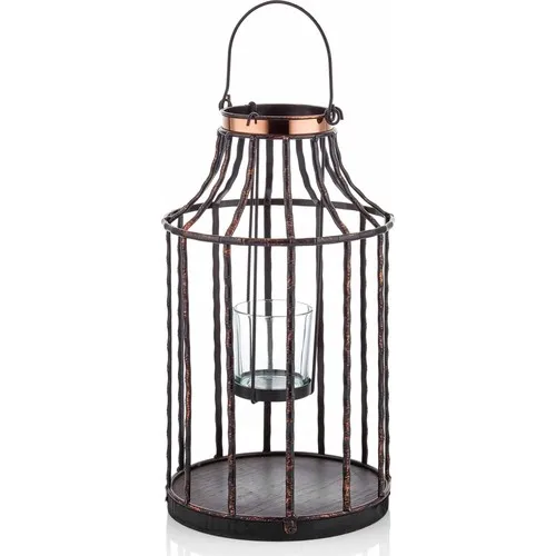 

wooden look tumbled metal lantern quality home and business decor