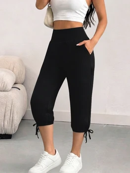 Womens Yoga Pants Capri Loose Workout Sweatpants Comfy Lounge Joggers with Pockets 1