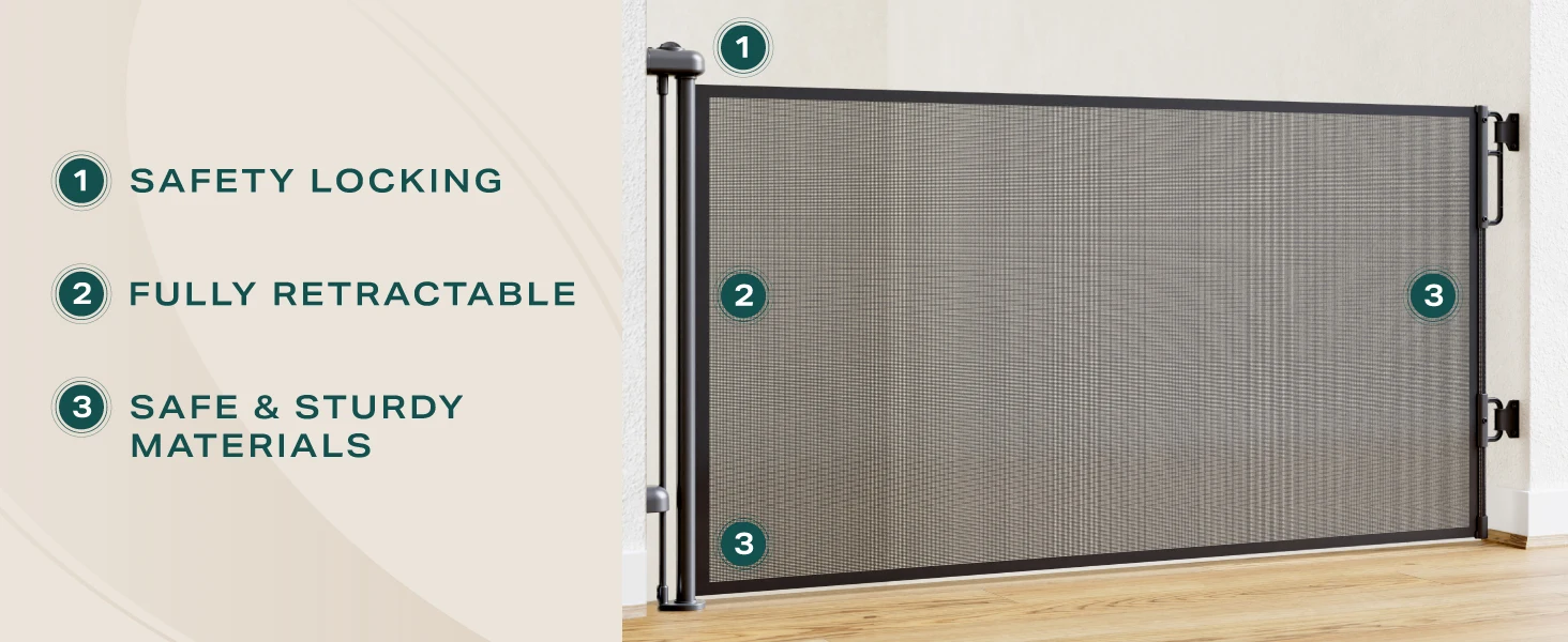 gate for kid cumbor retractable baby gate plastic baby gate