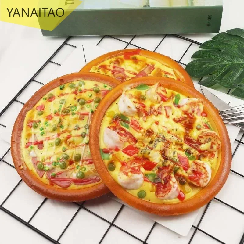 Artificial PU Fake Food Model Photography Props Simulation Pizza Restaurant Kitchen Home Decoration Sausage Shrimp Meat Pasty