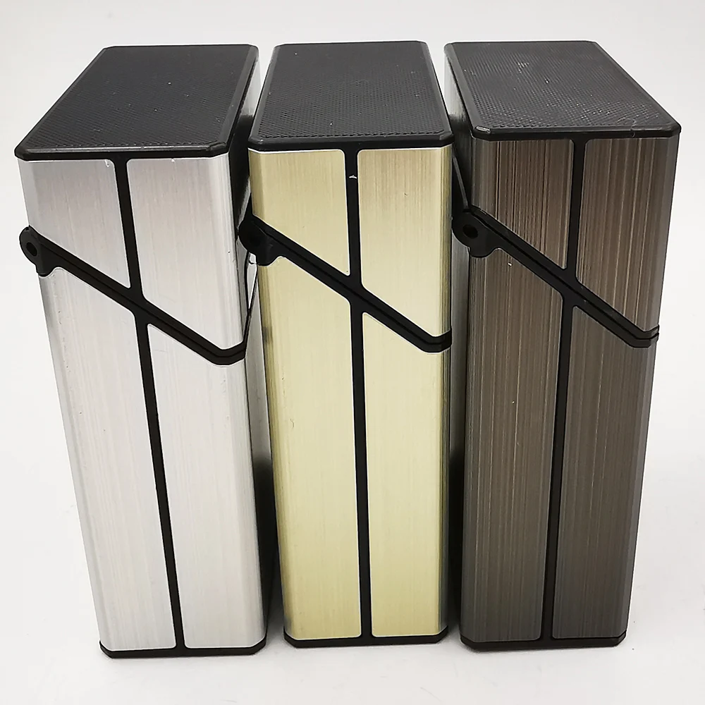 Tragbare 20er Aluminium-Zigarettenetui für Regular- und King-Size-Zigaretten, Kunststoff-Zigarren- und Tabakhalterbox, Aufbewahrungsbehälter, Raucherzubehör – Detail 10