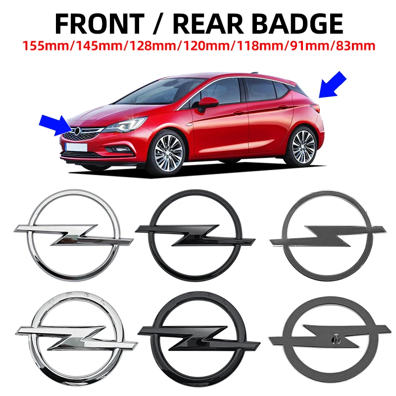 오펠 로고 엠블럼 배지 스티커 1개, ABS 소재, 자동차 전면 그릴, 후드, 보..