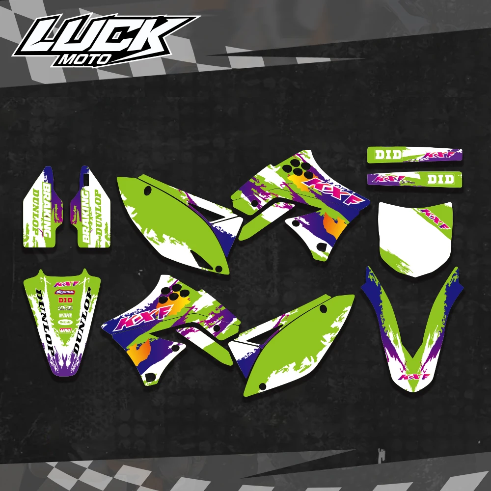 LUCKMOTO Personality Graphics Backgrounds Decal Sticker Kits for Kawasaki KX250F KXF250 KX 250F KXF 250 2009 2010 2011 2012 Deco