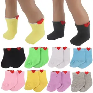 1Pair Of Solid Color Socks For 18-inch American Doll 43cm Doll Doll Accessories For New Born Baby Doll Clothes Children Gifts