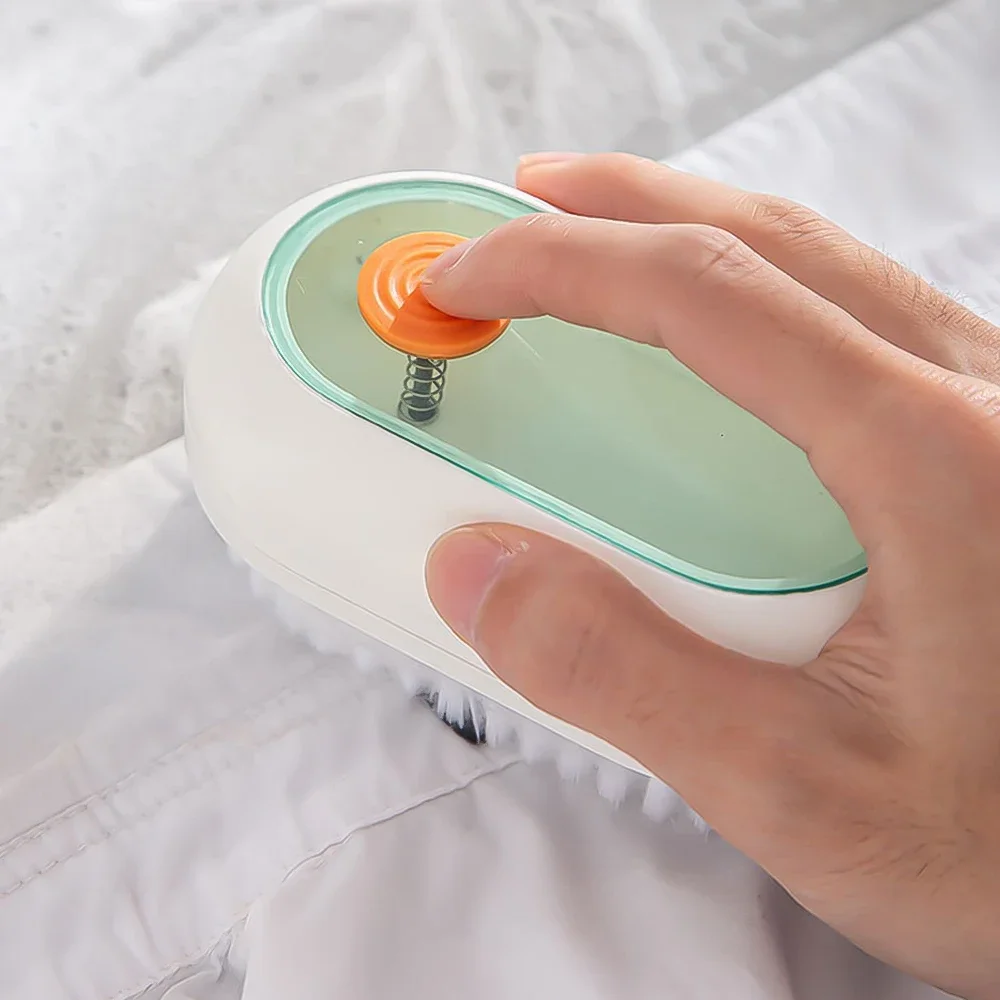 

Handle Long Brush Soft Multifunction Cleaner Shoe Clothes Cleaning Dispenser Bristled With Tools Soap Household