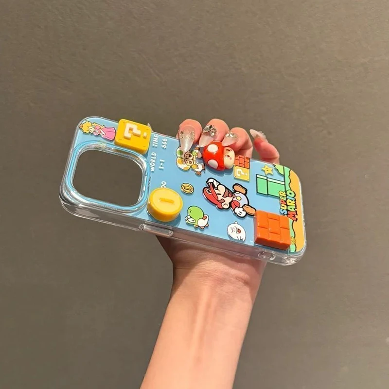 Cute 3D Cartoon White Acrylic Phone Case Cover